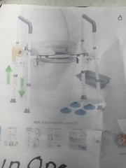 U-Shaped Raised Toilet Seat with Handles, Cozy Padded Elevated Toilet Seat *NEW*