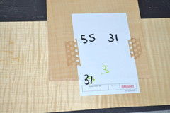 Curly Maple Raw Wood Veneer Sheet 5.5 x 31 inches 1/42nd 4666-43
