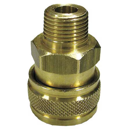 Zoro Select Al-Qc3/8Mb Ball Quick Coupler, 12 Gpm, 4000 Psi, Al-Qc3/8Mb