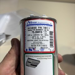 New Lot of 2 AmRad motor run capacitor 75.0MFD RA2000/37-44 756 748111