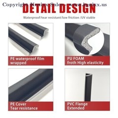 40 ft Door Weather Stripping for Large Gaps and Easy to Install Slotted Door …