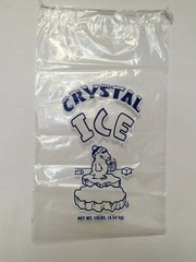 10 LB LBS 1.5 Mil Plastic Commercial Ice Bag Bags With Cotton Drawstring 100 PCs