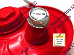 1″ EAGLE DELPHOS METAL GAS CAN SCREW CAP Fuel Gallon Pint Lid FOIL LINER 1 inch