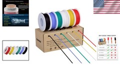 Flexible 24 Gauge Silicone Wire – 6 Color 30ft Length, 300V Tinned Copper