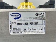 New NOS SM Tru-Flo MT26.S4.F05-F07.CH17 Pneumatic Actuator