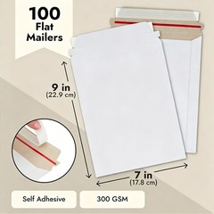 9.75″x12.25″&7”x9” White Rigid Photo Mailers Envelopes Flat Document Self-Seal