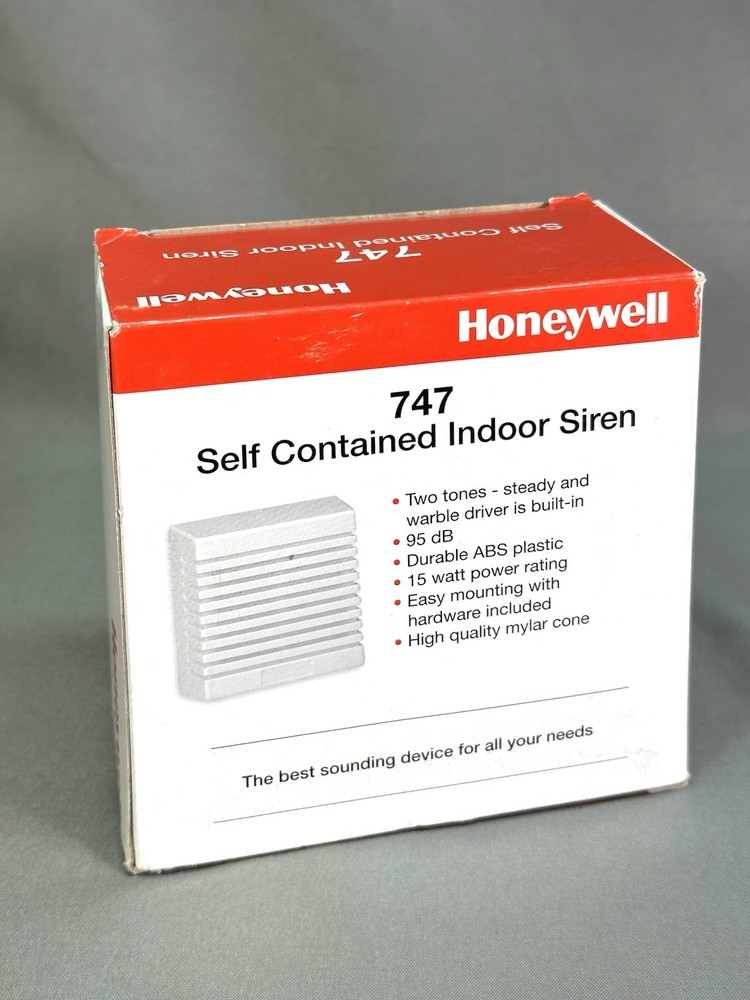 NEW Honeywell Self-Contained Indoor Siren 747 NOS FREE SHIPPING! 95 dB Ademco