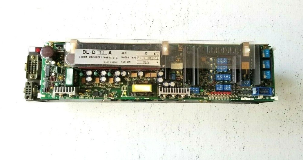 OKUMA BL-D75A AXIS MACHINERY WORKS MOTOR BL-H301E-12
