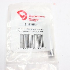 Vermont Class ZZ Pin Gage Steel 8.12mm 112208120