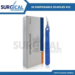 100 Blades Scalpel #12 Disposable Surgical Dental Instruments (10 box of 10)