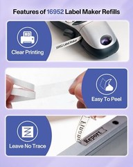 2PK For DYMO LetraTag Plus LT-100H QX50 16952 Plastic Refills Clear Tape Label
