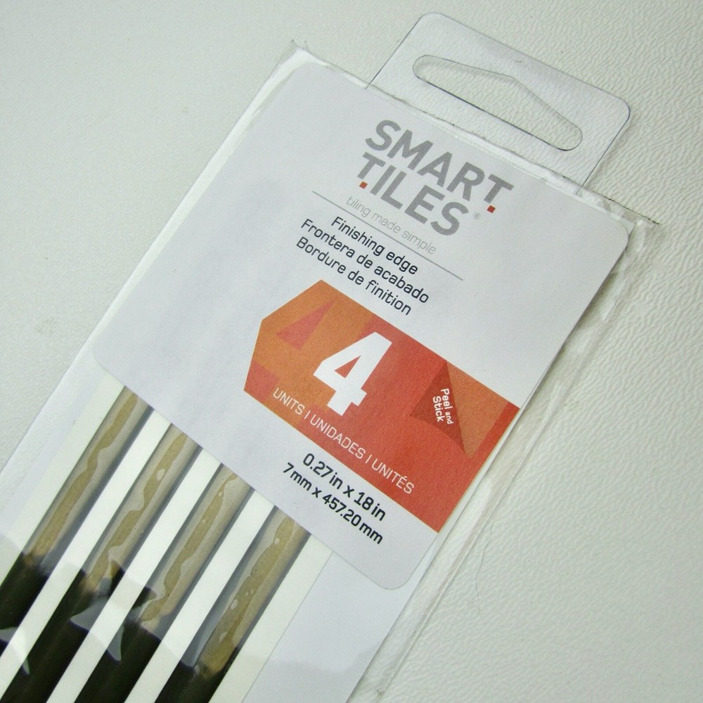 SMART TILES (Ambra SE1077-4) 18″ x 0.27″ (4 strips) Peel & Stick Finishing Edge