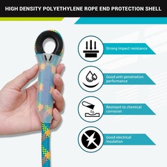 11FT Polyester Flip Line Kit – Triple Lock Carabiner, Adjustable Fall Protection