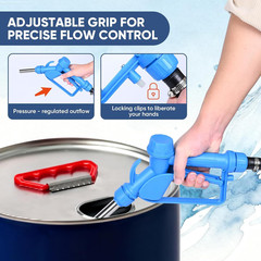 Electric Drum Barrel Pump, 110V-240V AC/ 12V DC Power, 55 Gallon Electric Transf