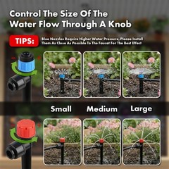 Drip Irrigation System 230FT Quick-Connect Kit with 1/4 230ft