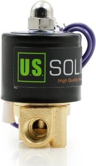 1/4″ Brass Electric Solenoid Valve – 12V DC, VITON Gasket, Direct Acting, Nor…