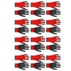 Rubberized Work Gloves Nonslip Surfaces Reinforced for Mechanics Construction