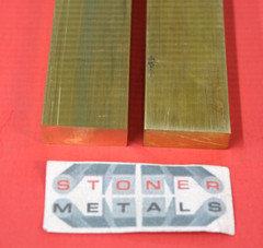2 Pieces 3/8″ x 1″ C360 BRASS FLAT BAR 12″ long Solid Mill Stock H02 .375″x 1.0″