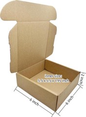 6 X 6 X 2 Inches Small Shipping Boxes 50 Pack Corrugated Cardboardb