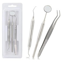 Premium German 3 Instruments Basic Dental Set Mirror Explorer College Plier Holo