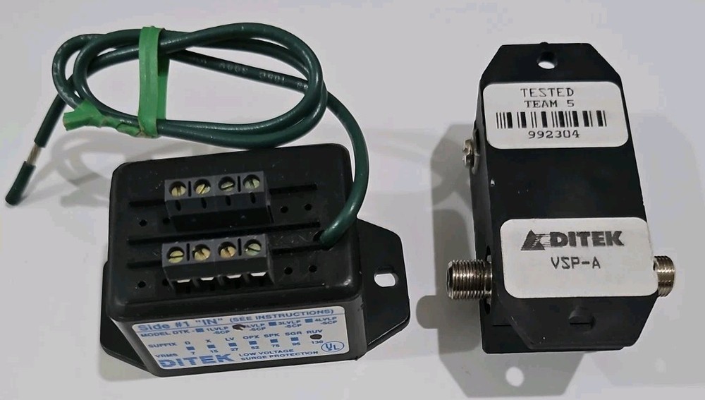 Ditek Surge Protector Lot DTK-2LVLPRUV 130V Telco & DTK-VSP-A Coaxial Unused