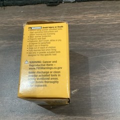DeWalt CA0342 Powder Load, 0.22 Caliber, Yellow DDF1111400 100 COUNT TWO BOXS