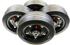 4 PACK 8 1/8″ Dia X 3″ Width Finish Mower Solid Molded Wheel – Internal Bushing