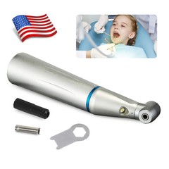 Dental SLow Speed LED Handpiece Optic Fiber Contra Angle Motor 4Hole Inner Water