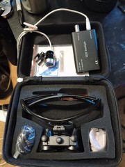 Dental LED Headlight Loupe Light Kit w/ Battery Pack & 3.5X Magnifying Loupes