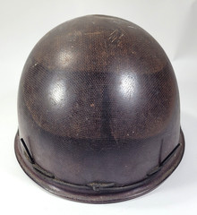 Vintage Brown Fiberglass Hard Hat Safety Helmet