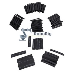 127Pcs Black Glue Weatherproof Heat Shrink Sleeving Tubing Tube Assortment Kit