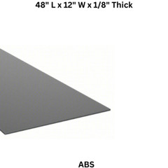 1/8″ Thick ABS Plastic Sheet 48″ L x 12″ W Opaque Black