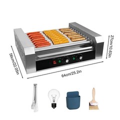 Hot Dog 5-10 Rollers Grill Cooker Machine 1700w-Commercial Grade-Stainless Steel