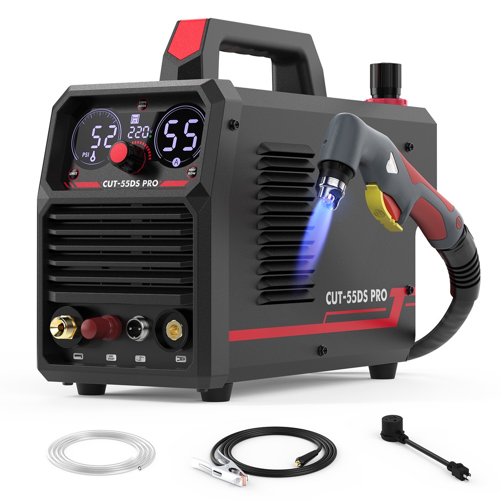 55Amp Plasma Cutter,Non-Touch Pilot Arc Blowback Cutting Machine,110/220V,Non HF