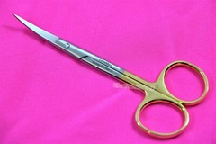 Premium GERMAN TC Iris Scissors 4.5″ Curved Surgical Dental Instruments