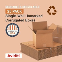 Shipping Boxes Small 25-Pack Corrugated Cardboard Box Packing, Moving Storage