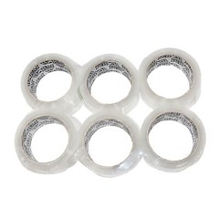 6 Rolls Heavy Duty Carton Sealing Packing Tape Box Shipping 2.4mil 2”x55YD