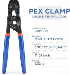 Heavy-Duty PEX Tool Set with Clamps and Pipe Cutter – Ideal for DIY and Plumbing
