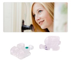 AZDENT Dental Orthodontic Ceramic Bracket Braces Roth MBT .022 Hooks 345