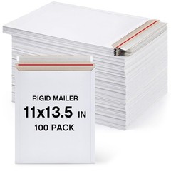 Affrolling 100 Pcs 11 x 13.5 Inch Rigid Photo Mailers with Self-adhesive Card…