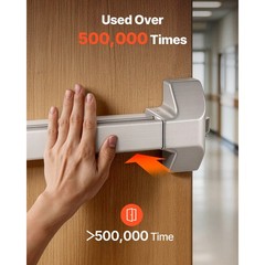 Uimoso Push Bar Panic Exit Device for Doors with Exterior Lever, 41″