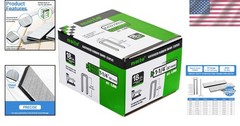 18 Gauge 1-1/4 Inch Narrow Crown Staples 4000 Pieces Heavy Duty Galvanized Steel