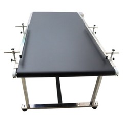 Electric PVC Belt Conveyor 59×31.5” Double Guardrails Speed 5-18m/min 110V New