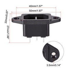 4 x Panel Mount Plug Adapter AC 250V 10A C14 3 Pins IEC Inlet Module Plug