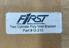 New First Safety Corp G-210 Two Cylinder Poly Wall Bracket G210