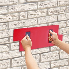 Concrete Wall Mold Polyurethane Seamless Stamp Cement Texture Stone Slate Mat US