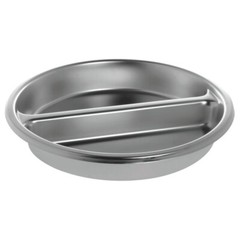 Hubert 20289 6 3/10 Qt Round Modern Style Stainless Steel Split-Pot Chafer
