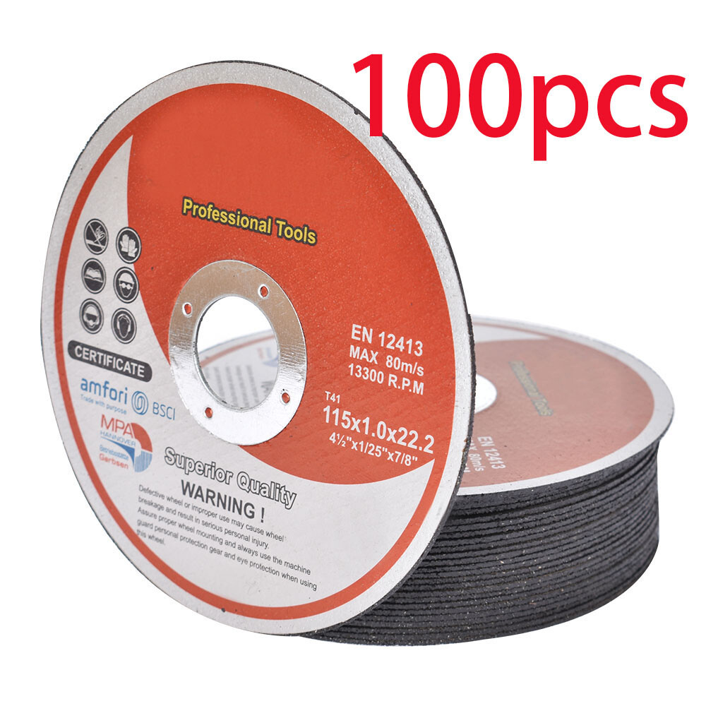 New Cutting Discs 100 Pack 4-1/2 Inch Metal & Stainless Steel Cut-off Wheels