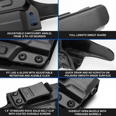 IWB Holster for Taurus 85 & S&W J-Frame Revolvers (637,642,638,43,442), Insid…