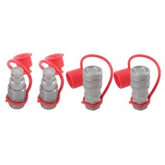 2 Pcs 3/8″ Flat Face Hydraulic Quick Disconnect Coupling Set 3/8″ NPT Thread